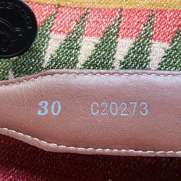 Justin Brown Black Leather Belt Braided Western Conchos Silver Tooled Buckle 30 - Picture 12 of 13